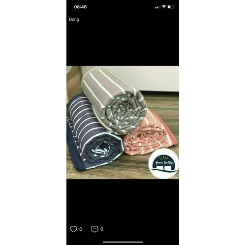 Chăn Hè Thu Cotton Đũi Kẻ Muji Nhật Bản- baophong6886