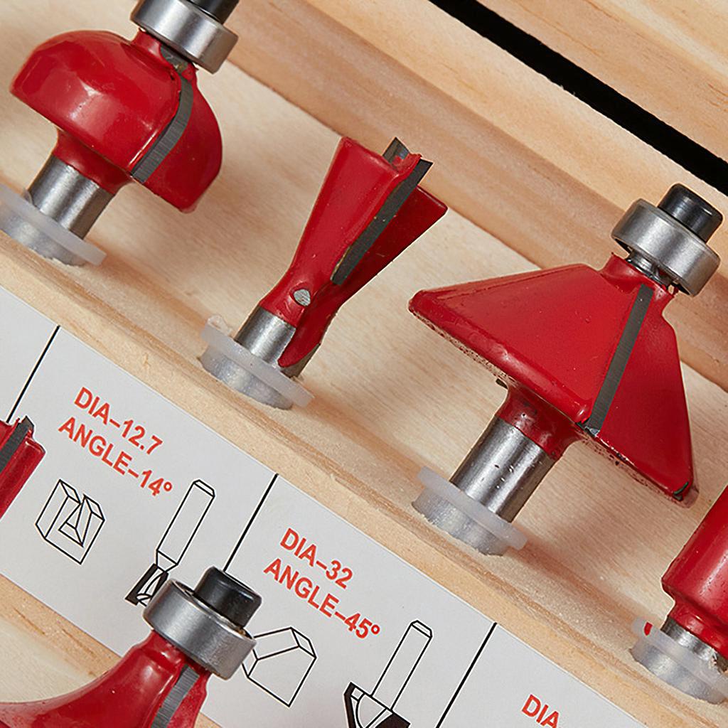 Mũi Phay Gỗ - Bộ Mũi Soi Gỗ 12 Chi Tiết