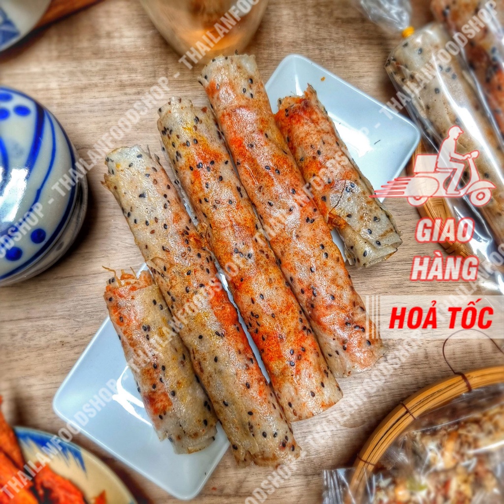 Bánh Tráng Cuộn Chà Bông Hành Phi Mắm Ruốc 10 Cuộn