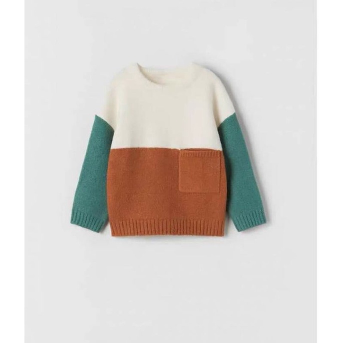 Áo len Zara tay phối ragla colour cho bé 1-5y