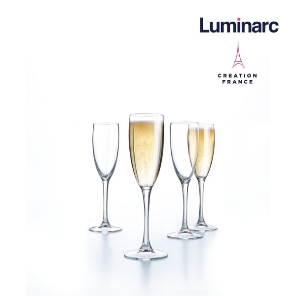 Bộ 4 Ly Rượu Champagne Thủy Tinh Luminarc World Wine 160ml - BOL8981 | Phân Phối Chính Hãng