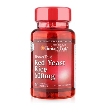 Viên uống hỗ trợ tiêu hóa giảm mỡ máu cholesterol Puritan's Pride Red Yeast Rice 60 viên