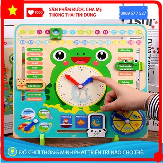 Đồng hồ ếch đa năng giúp bé học tiếng anh và thời gian