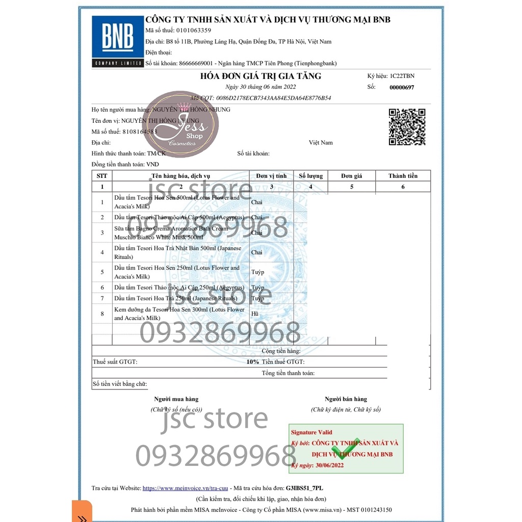 Sữa Tắm Tesori Hương Nước Hoa Ý Cao Cấp Nhiều Mùi 250ml/500ml