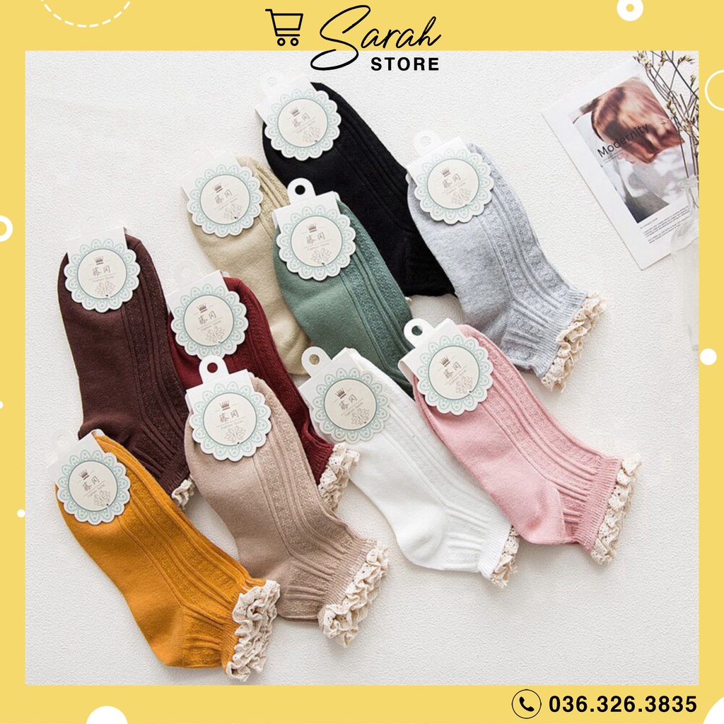 Combo 10 Đôi Tất bèo họa tiết Hàn quốc phong cách hàn