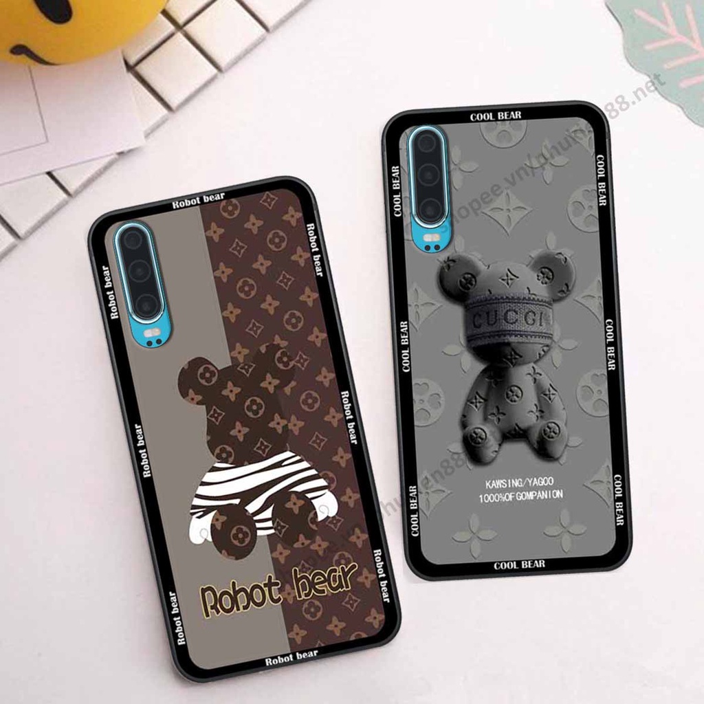 Ốp Huawei P30 / P30 Pro bear, k@ws thương hiệu phong cách ốp lưng thời trang cao cấp