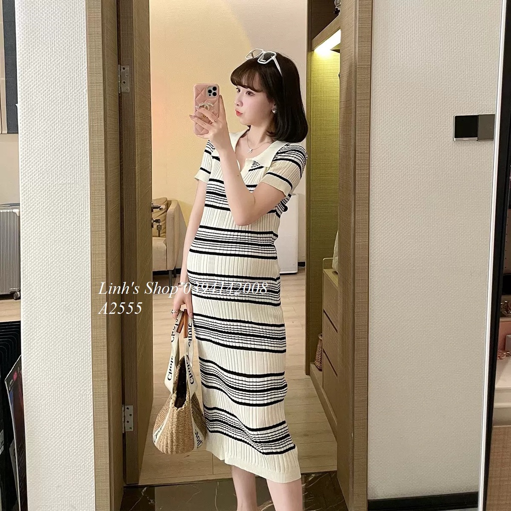 Váy Len Mongtoghi mỏng ngắn tay A2555