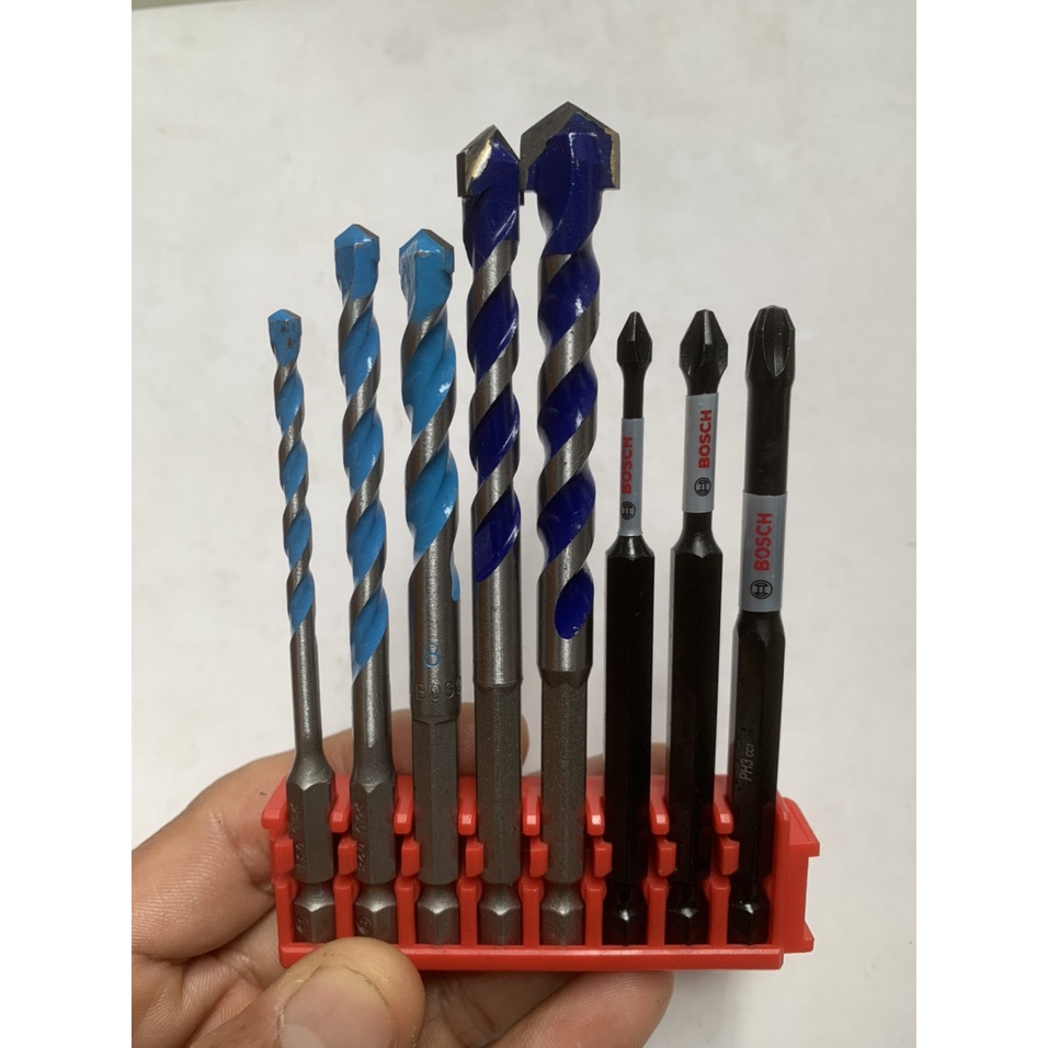 Bộ mũi khoan bê tông , tường , gạch men , mũi vít PH1 PH2 PH3 thương hiệu Bosch - King Blue thông dụng