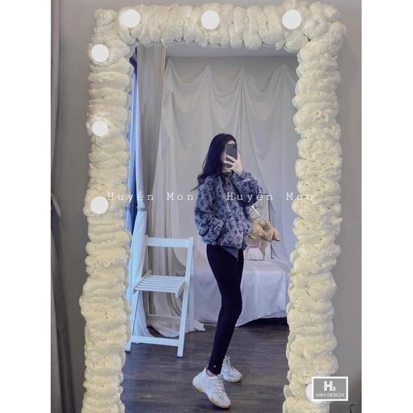 Áo khoác lông lv có mũ 2 lớp và áo khoác lông hoạ tiết báo 2 lớp