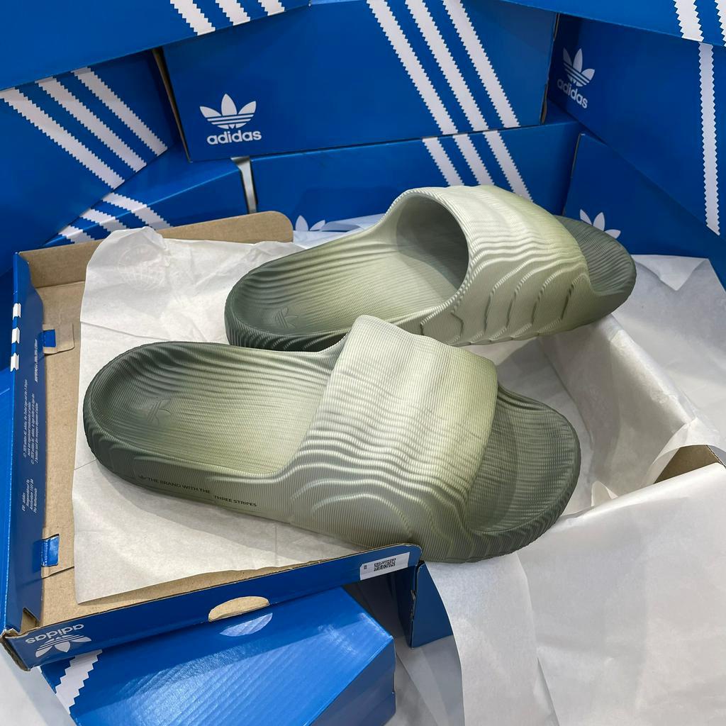 [CHÍNH HÃNG] DÉP ADIDAS 22 - BẬC THANG * XANH XÚP LƠ - LOANG *