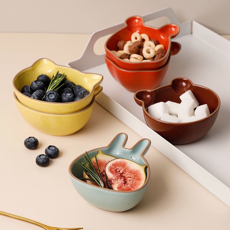 Đĩa Sứ Nhỏ Đựng Nước Chấm Họa Tiết Hoạt Hình Dễ Thương