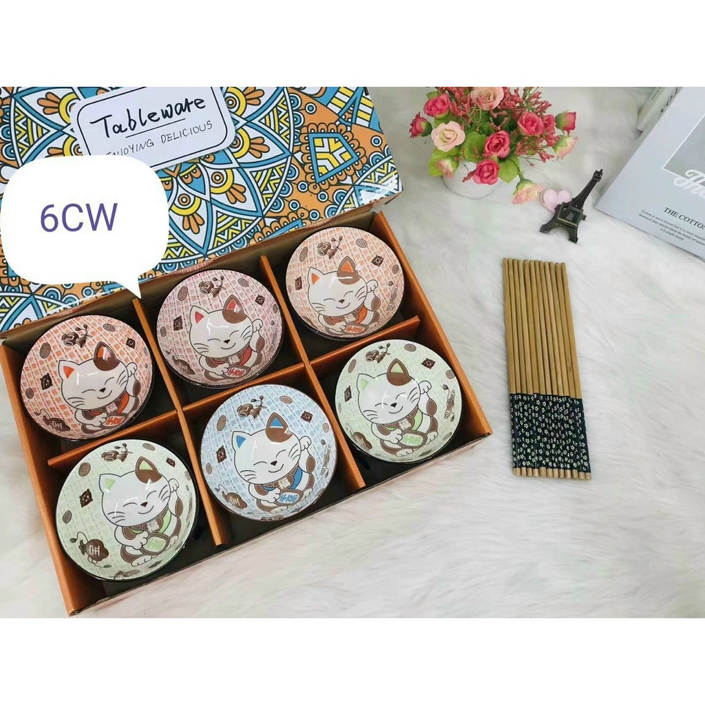 Set bát thú kèm đũa siêu cute, siêu đáng yêu, siêu tiện lợi