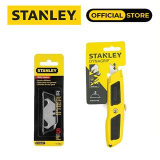 Combo Dao rọc cáp Stanley STHT10779-8 cán nhôm và Vỉ 5 lưỡi dao rọc cáp cong Stanley 0-11-983