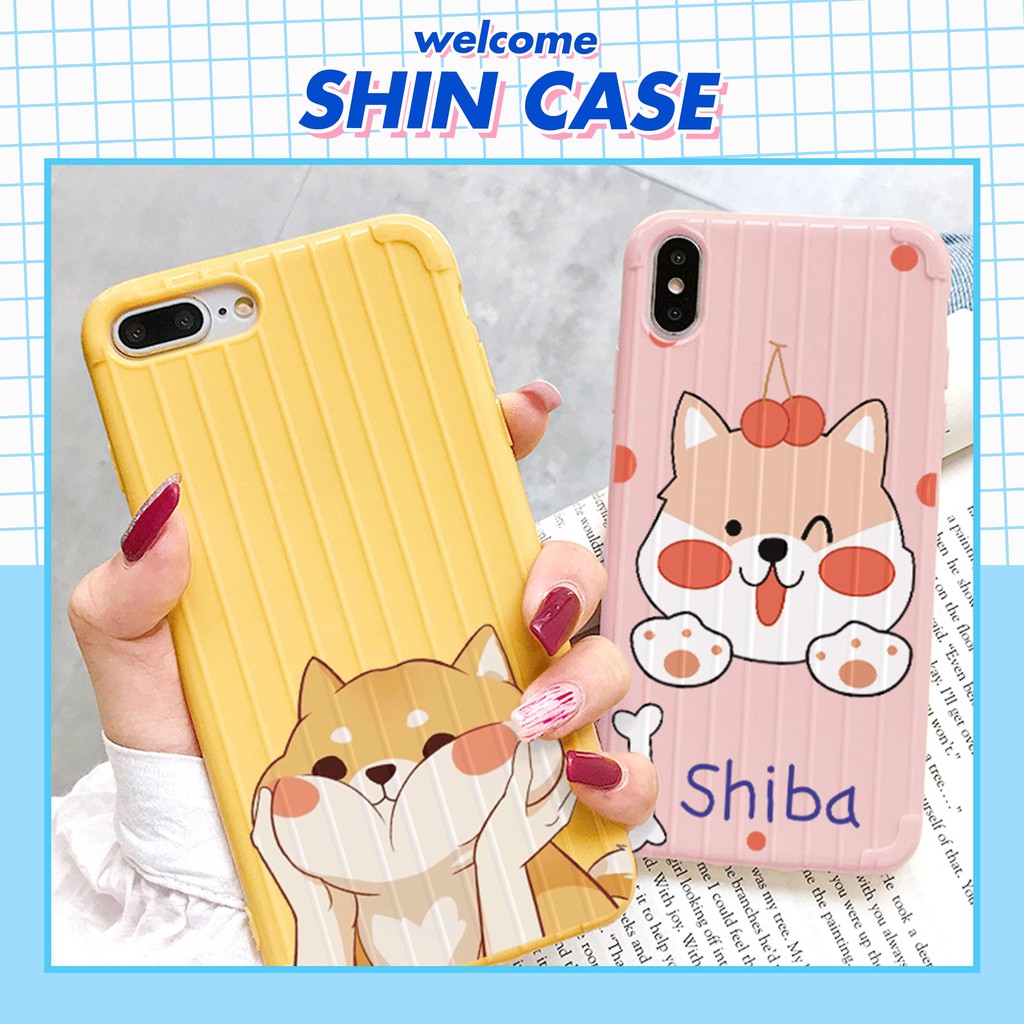 Ốp lưng iphone Shiba Cute sọc 3D chống va đập 5/5s/6/6plus/6s/6splus/7/7plus/8/8plus/x/xr/xs/11/12/pro/max/plus/promax