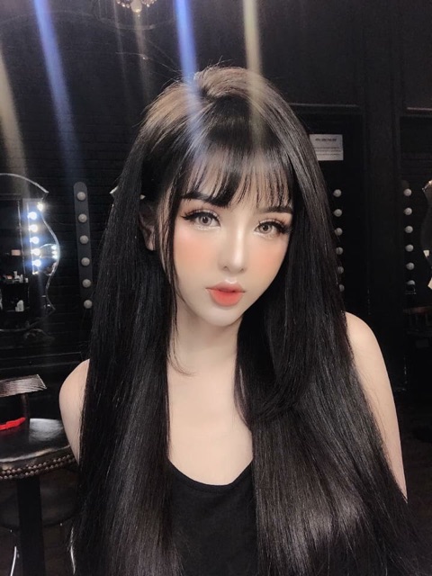 Tóc mái thưa bằng tóc thật