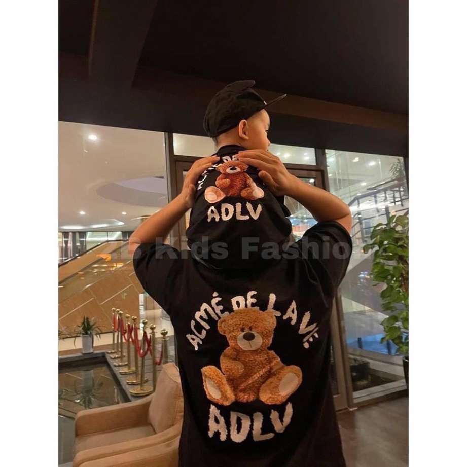 Áo phông ADLV teddy bear cho bé trai , bé gái , áo thun tay lỡ cho bé chất liệu cotton ,TP KIDs MSP 1245