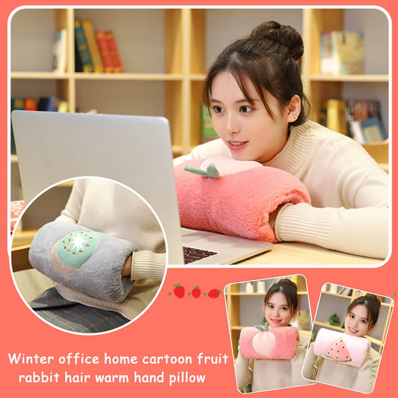 Gối Nhét Tay Giữ Ấm Mùa Đông Hình Thỏ Hoạt Hình Đáng Yêu