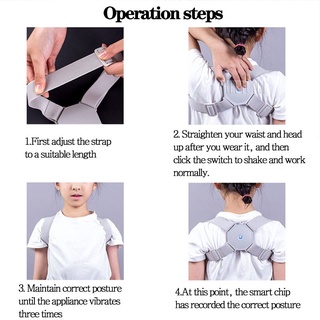 Adjustable Intelligent Posture Support Trainer Smart Posture Corrector Upper Back Brace Clavicle Support for Men and Women doosl
