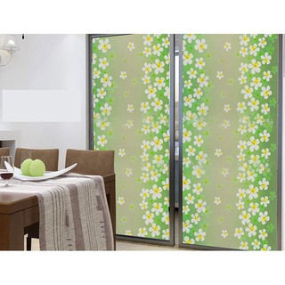 5m Decal dán kiếng/dán kính khổ 45cm  Hoa lài xanh lá cây cực tốt