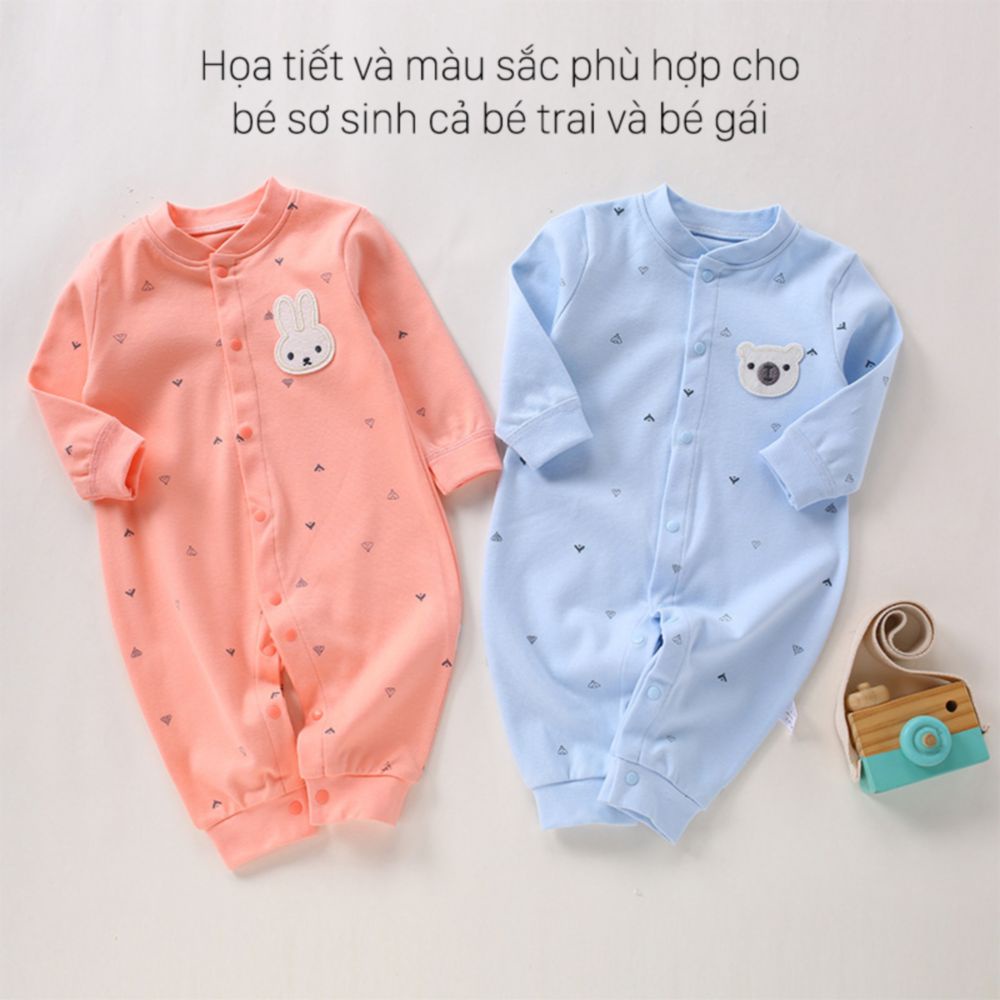 Body dài tay liền thân cotton cho bé trai và gái sơ sinh từ 3-12kg, hàng đẹp xuất nhật (trả lại shop nếu không vừa)