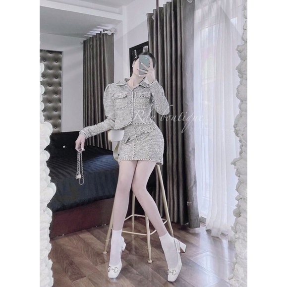 Set Dạ Nữ Siêu Xinh Chạy Viền Túi Ngực Nữ ( kèm ảnh thật ) | BigBuy360 - bigbuy360.vn