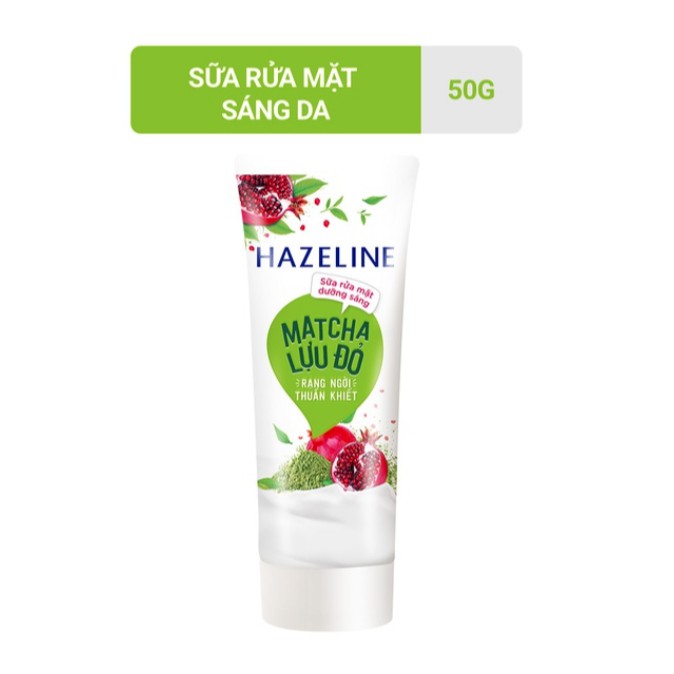 SỮA RỬA MẶT DƯỠNG SÁNG DA HAZELINE MATCHA - LỰU ĐỎ 50g