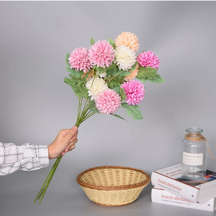 Bó Hoa Bồ Công Anh Nhân Tạo 3 Nhánh Trang Trí Nhà Cửa