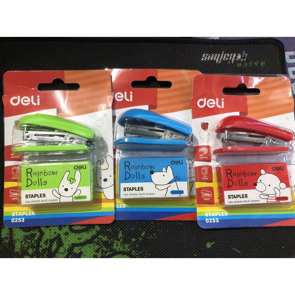 Máy Bấm Ghim DELI Mini Kèm 1000 Đạn