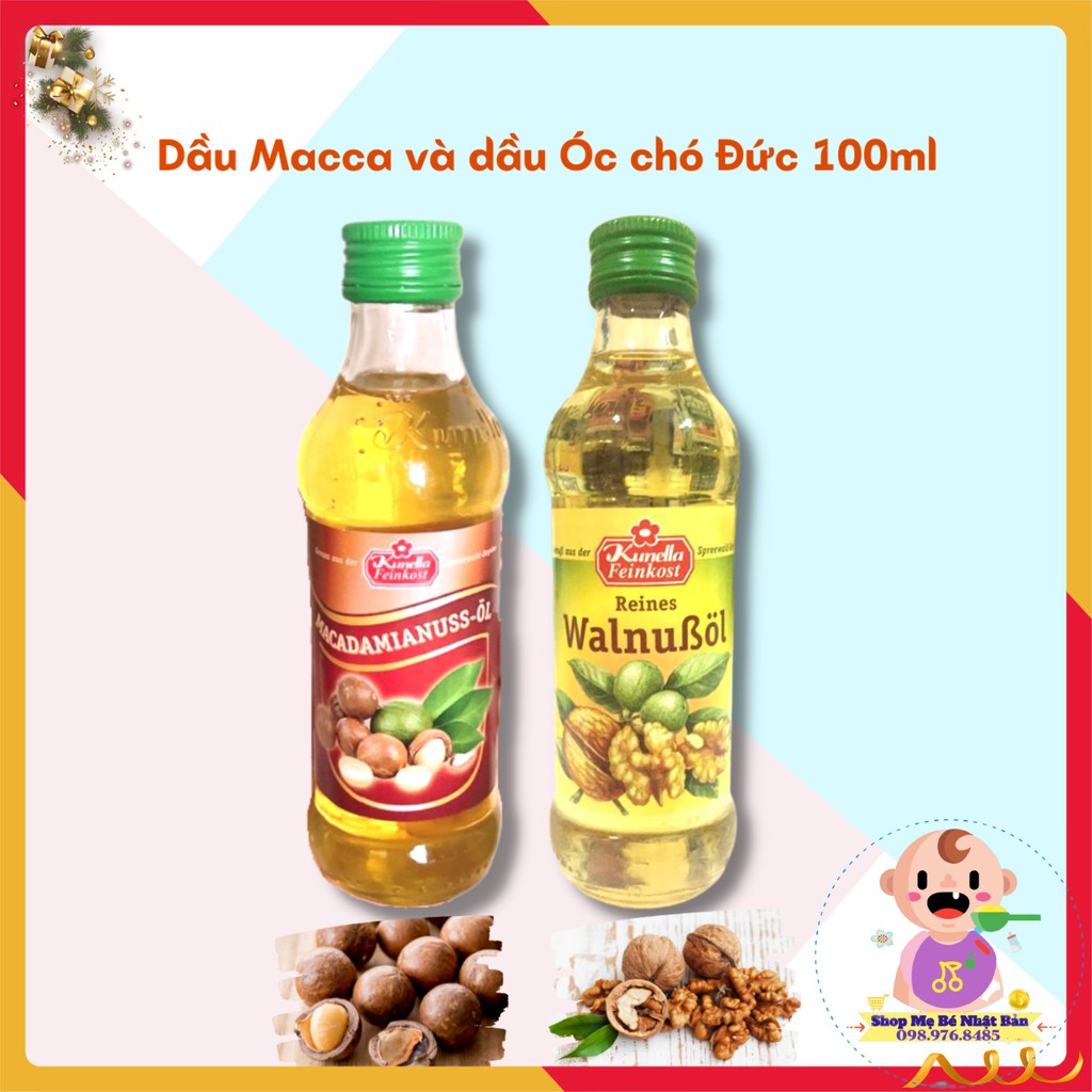 Combo dầu : Dầu óc chó và dầu macca 100ml Đức