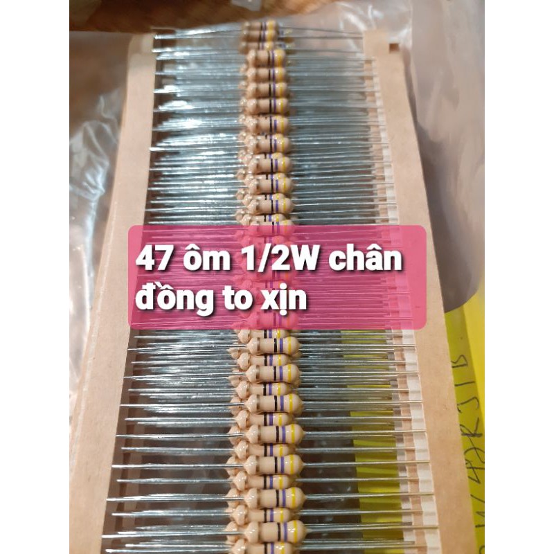 25 điện trở 47R 47ohm 1/2W xịn