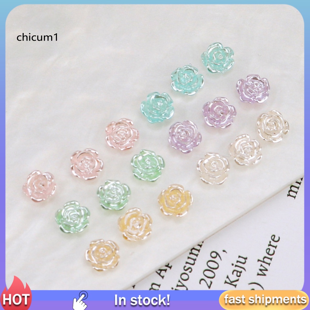 Set 50 Hoa Trà Nhiều Màu Trang Trí Móng Tay Nghệ Thuật