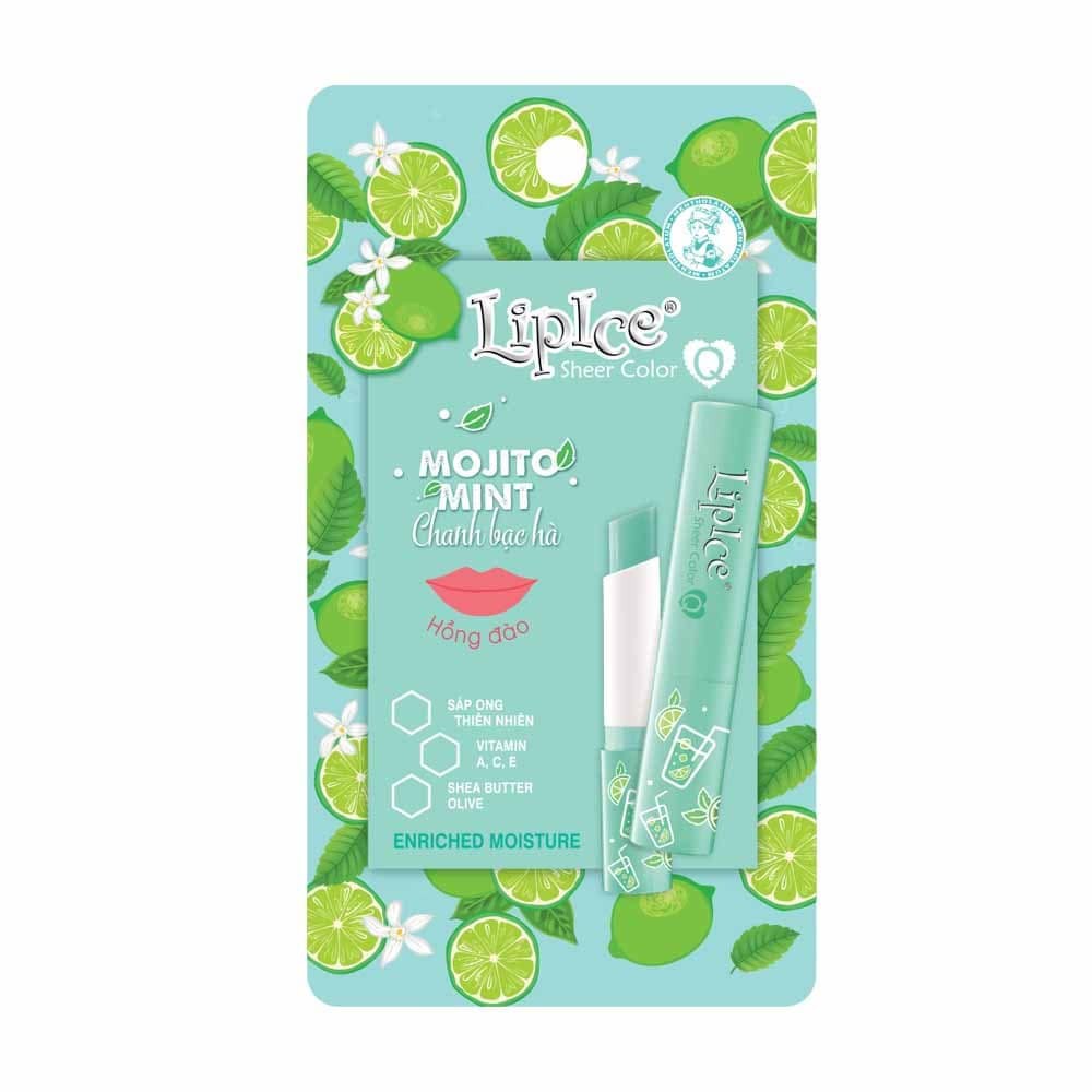 Son Dưỡng Môi LipIce Sheer Color Mojito Mint Chanh Bạc Hà 2.4g .#Hồng Đào