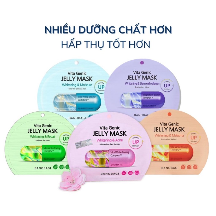 Mặt nạ giấy dưỡng ẩm trắng da Banobagi Stem Cell Vitamin Mask 30ml - Bahachiha