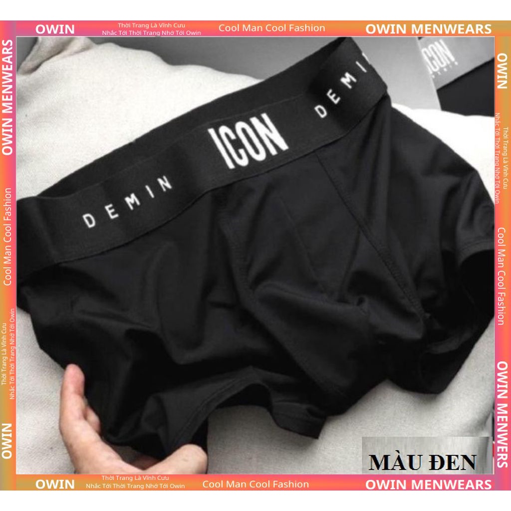 Quần Sịp Nam thun lạnh SI01, Quần lót nam Boxer ICON Demin co dãn 4 chiều sexy cao cấp (Che Tên) OWIN