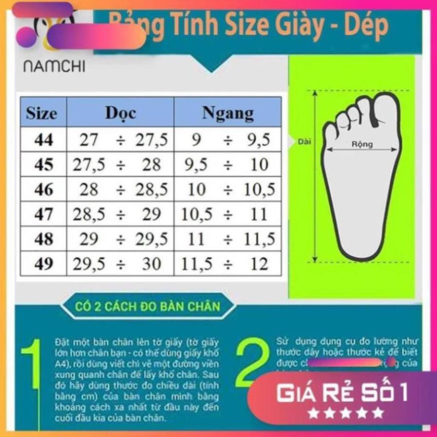 DÉP NGOẠI CỠ - DÉP SIZE TO 44-48 (Hình thật+ video ) phù hợp với bàn chân cõ lớn Sale 11