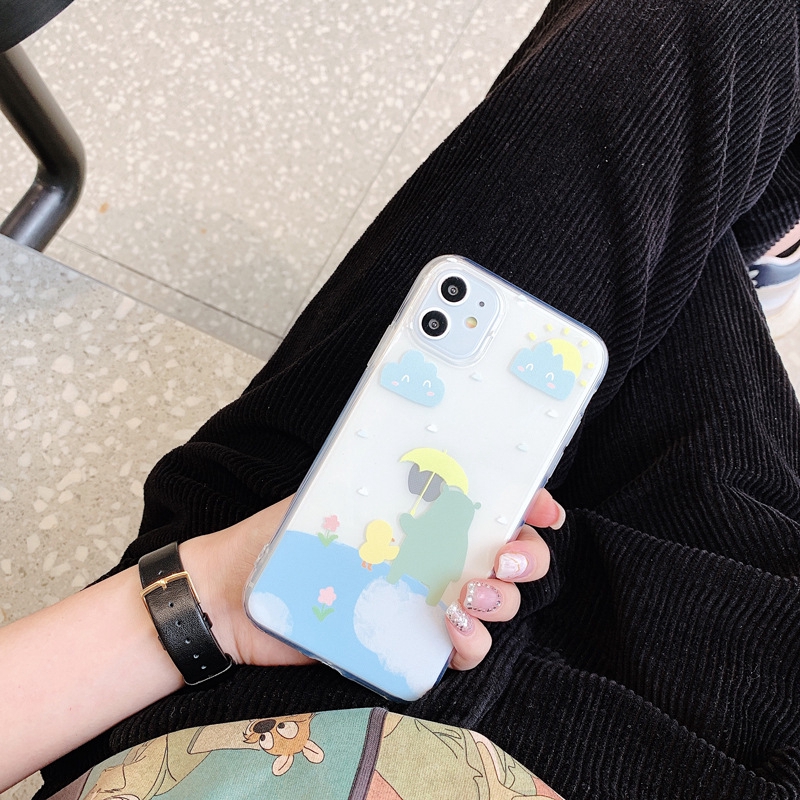 Ốp điện thoại trong suốt dễ thương cho IPHONE 6 7 8 P X XS XR XS MAX 11 PRO MAX | BigBuy360 - bigbuy360.vn