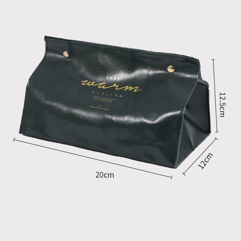 Hộp Đựng Khăn Giấy Để Bàn Bằng Da Thiết Kế Đơn Giản