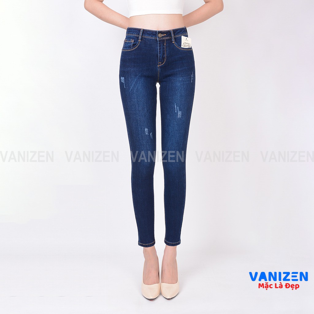 Quần jean nữ lưng cao skinny jeans ⚡️ quần bò nữ cạp cao dáng ôm dài VANIZEN Shop mã 401