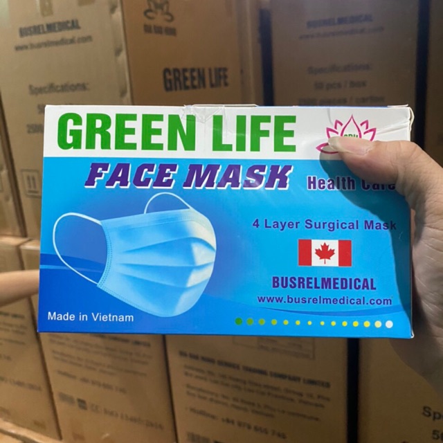 Khẩu trang Green Life hộp 50c 4 lớp