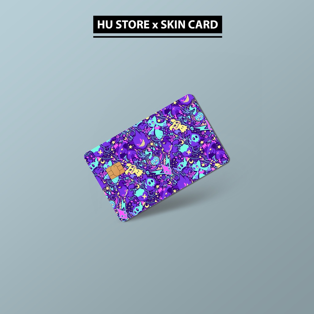 Po kémon - Miếng skin dán thẻ đa năng thẻ ngân hàng, thẻ dân cư, thẻ giữ xe, trang trí độc lạ