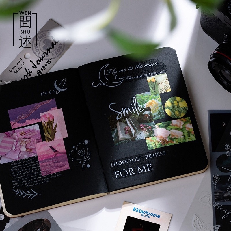 Túi 6 miếng dán trang trí sổ tay họa tiết lãng mạn