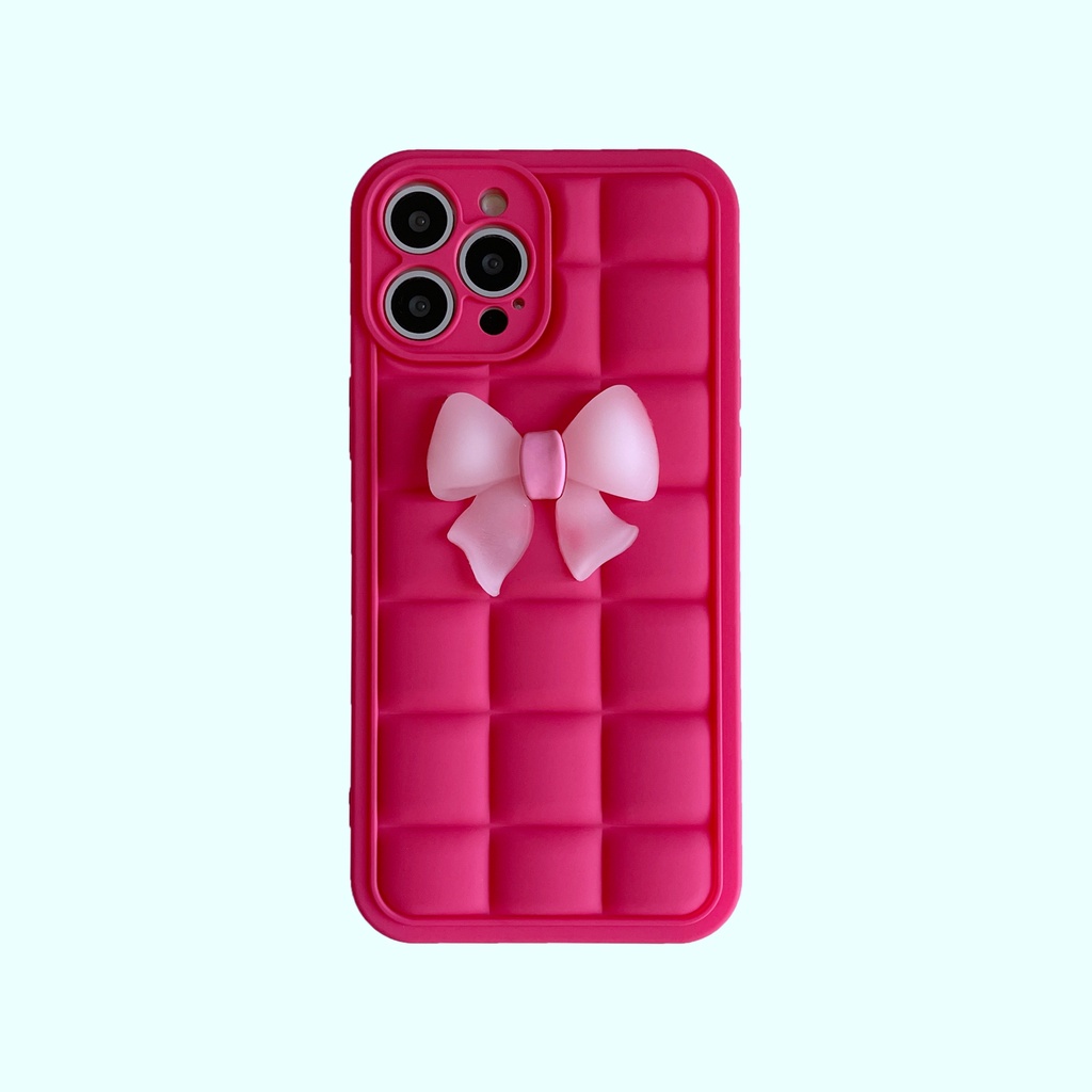Ốp Điện Thoại Mềm Hình Hoa Hồng Đính Nơ Cho Iphone 12 pro max 11 pro max xs max xr x 13proamx