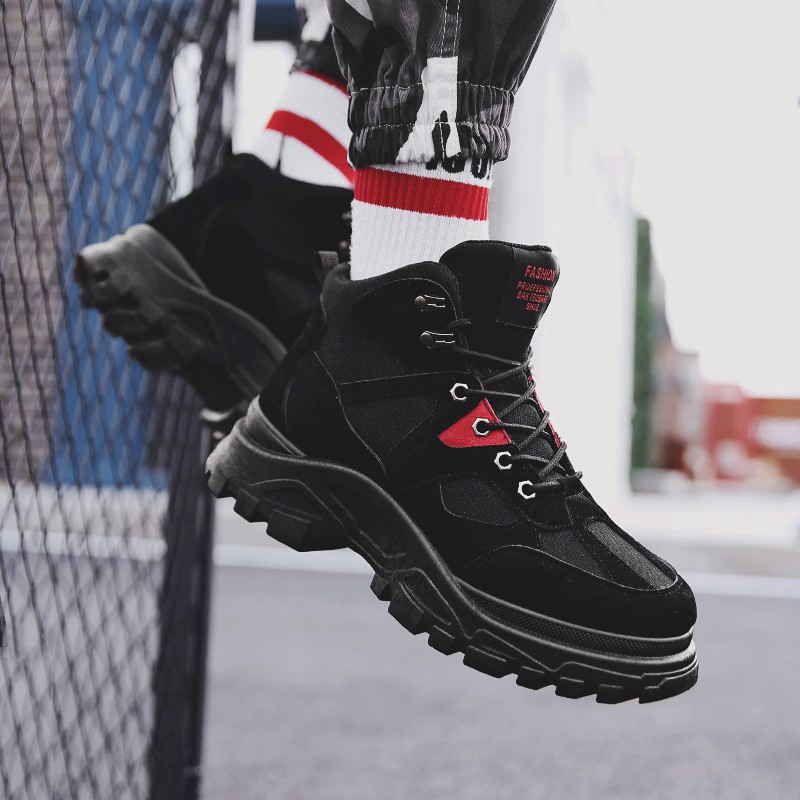 Giày boot Martin cổ cao phong cách Retro thời trang nam 2019 | BigBuy360 - bigbuy360.vn