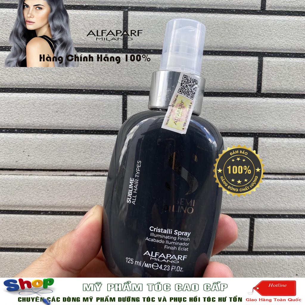 [Alfaparf-chính hãng] Xịt dưỡng bóng SDL cho mọi loại tóc Alfaparf Milano Cristalli Spray 125ml ( 2018 )