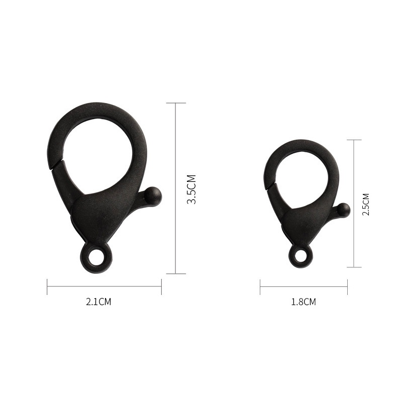 Set 12 móc khóa càng cua bằng nhựa nhiều màu sắc 25/35mm dùng làm dây chuyền/vòng tay DIY