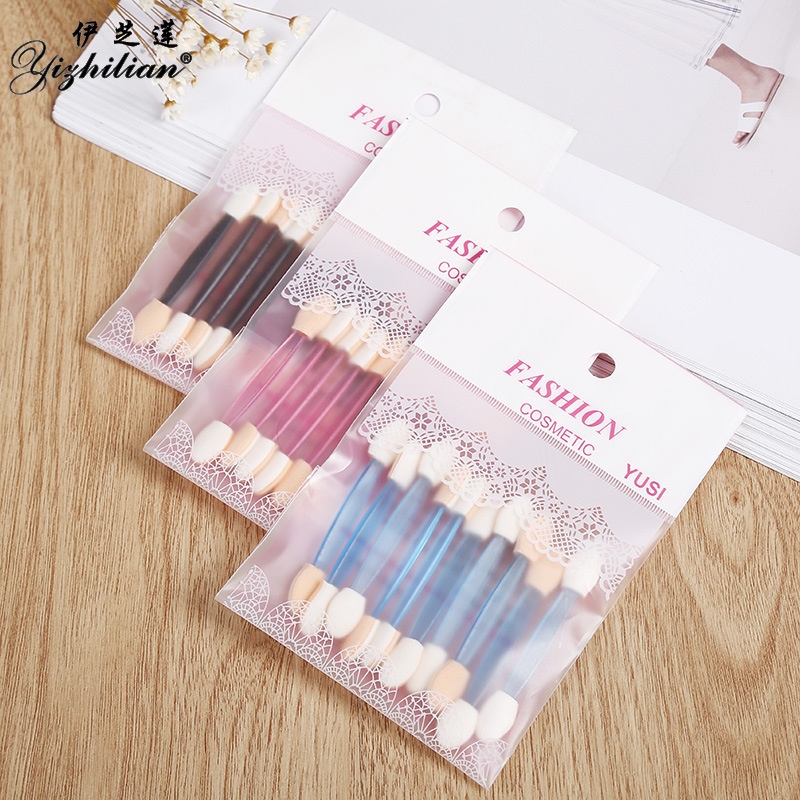 COMBO 3 MÓN Trang điểm Make up mắt gồm kẹp mi nhựa, cọ đầu mút tán phấn mắt và set 72 miếng dán kích mí cho đôi mắt đẹp