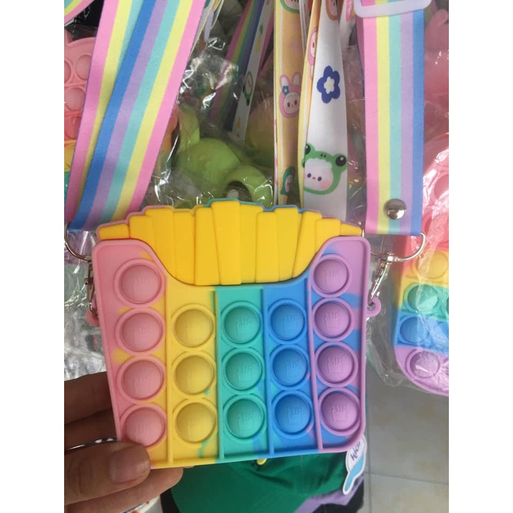 Túi đeo chéo popip - nhựa dẻo nhiều hình cho bé gái giá rẻ