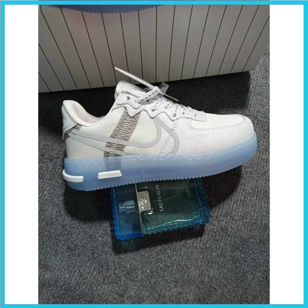 Giày 𝐍𝐈𝐊𝐄 𝐀𝐅𝟏 REACT White Ice Trắng ĐẾ ICE Phát Sáng - Giày Thể Thao Sneaker Nam Nữ 𝐍𝐈𝐊𝐄 𝐀𝐅1 Full Bill Box