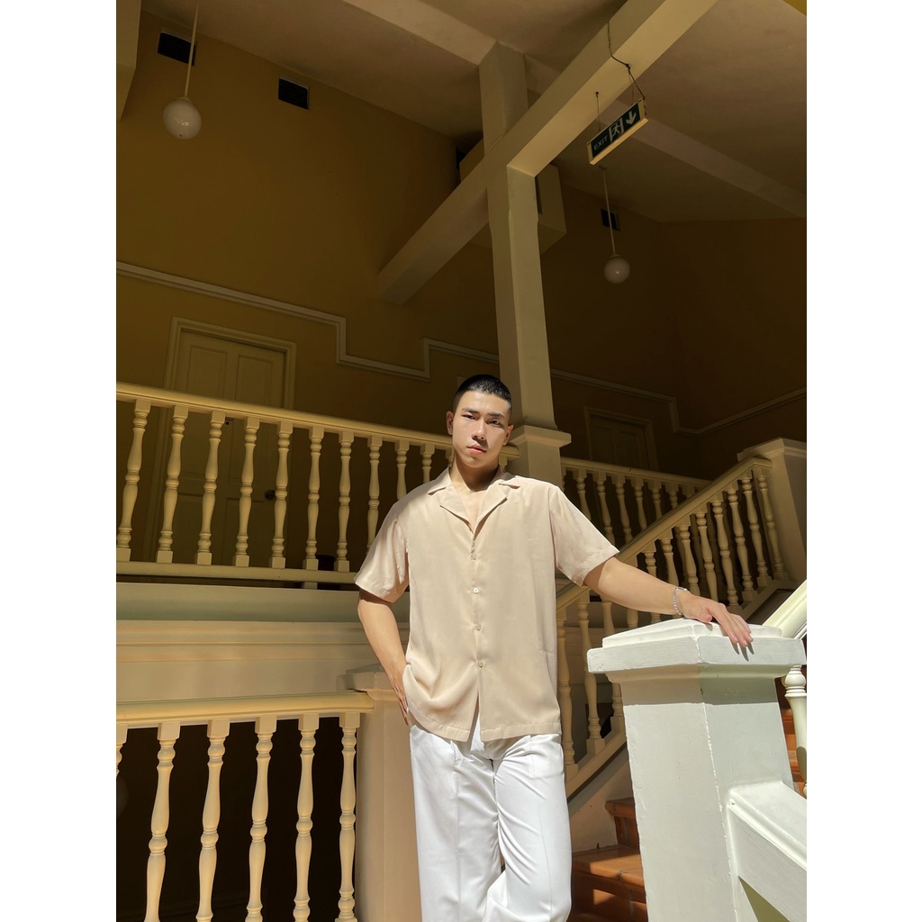 ÁO SƠ MI PIJAMA BEIGE KEM