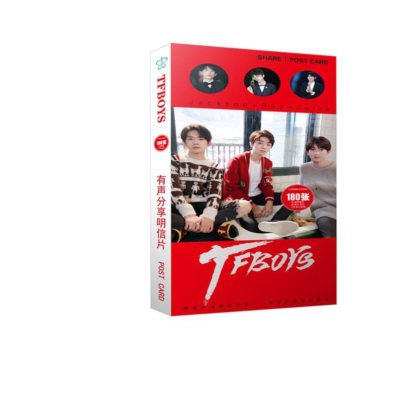 (4 mẫu) Postcard tfboys vương tuấn khải thiên tỷ postcard vương nguyên postcard bts postcard địch nhiệt lệ ba